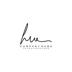 HU initials signature logo. Handwriting logo vector templates. Hand drawn Calligraphy lettering Vector illustration.