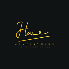 HU initials signature logo. Handwriting logo vector templates. Hand drawn Calligraphy lettering Vector illustration.
