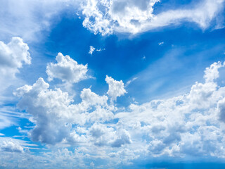Naklejka na ściany i meble Beautiful clouds and blue sky background.