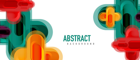 Modern vector glass cross shape abstract technology background for cover, placard, poster, banner or flyer