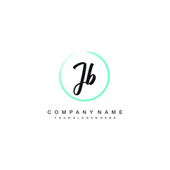 JB initials signature logo. Handwriting logo vector templates. Hand drawn Calligraphy lettering Vector illustration.