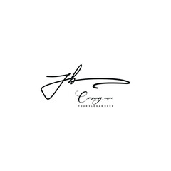 JB initials signature logo. Handwriting logo vector templates. Hand drawn Calligraphy lettering Vector illustration.