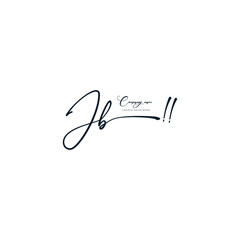 JB initials signature logo. Handwriting logo vector templates. Hand drawn Calligraphy lettering Vector illustration.