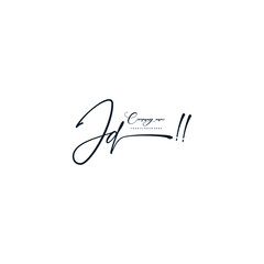 JD initials signature logo. Handwriting logo vector templates. Hand drawn Calligraphy lettering Vector illustration.