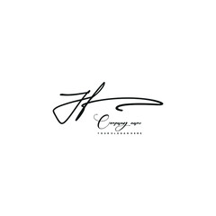 JF initials signature logo. Handwriting logo vector templates. Hand drawn Calligraphy lettering Vector illustration.