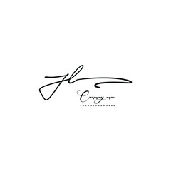 JL initials signature logo. Handwriting logo vector templates. Hand drawn Calligraphy lettering Vector illustration.