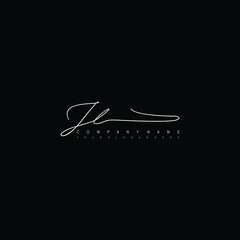 JL initials signature logo. Handwriting logo vector templates. Hand drawn Calligraphy lettering Vector illustration.