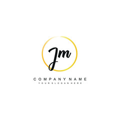 JM initials signature logo. Handwriting logo vector templates. Hand drawn Calligraphy lettering Vector illustration.