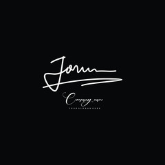 JO initials signature logo. Handwriting logo vector templates. Hand drawn Calligraphy lettering Vector illustration.