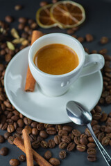 how to make latte art by barista focus in milk and coffee in vintage color