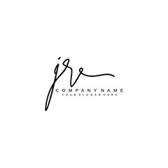 Plakat JR initials signature logo. Handwriting logo vector templates. Hand drawn Calligraphy lettering Vector illustration.