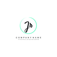 JR initials signature logo. Handwriting logo vector templates. Hand drawn Calligraphy lettering Vector illustration.