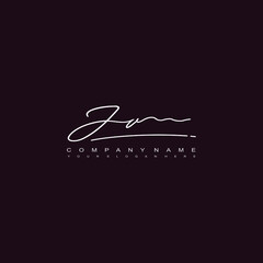 JV initials signature logo. Handwriting logo vector templates. Hand drawn Calligraphy lettering Vector illustration.