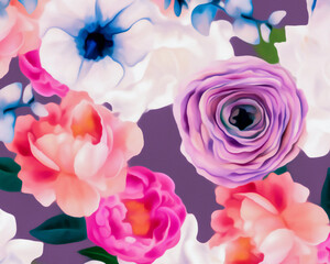 Obraz na płótnie Canvas Abstract Flowers 
