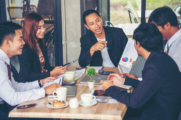 Group of people diversity multiethnic teamwork collaboration team meeting communication concept. Business people hands together diversity multiethic partner Business Meeting brainstorming Businessman 