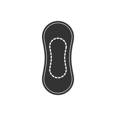 Menstrual hygiene pad icon isolated on white background. Women period symbol modern simple vector icon for website design, mobile app, ui. Vector Illustration