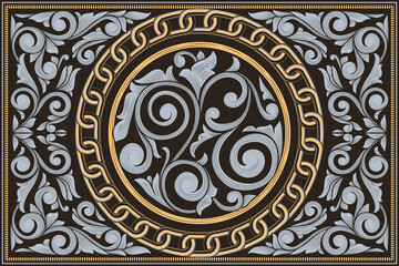 Decorative ornate retro design card
