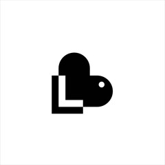 letter lb design vector template icon