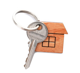 Key from house on white background