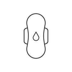 One drop hygiene pad icon. Sanitary napkin symbol modern simple vector icon for website design, mobile app, ui. Vector Illustration