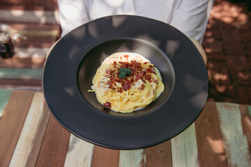 spaghetti with carbonara