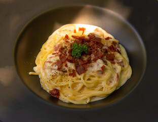 Spagetti with carbonara