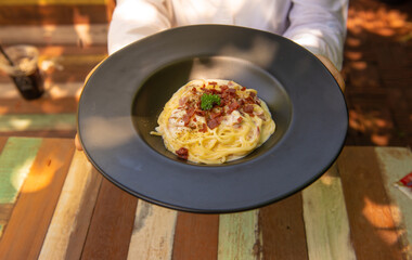 Spagetti with carbonara