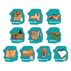 usa state map collection