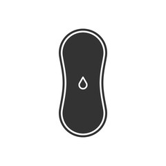 One drop hygiene pad icon. Sanitary napkin symbol modern simple vector icon for website design, mobile app, ui. Vector Illustration