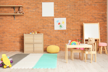 Interior of modern room in kindergarten