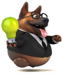 German shepherd dog - 3D Illustration