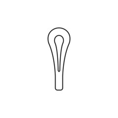 Thin line woman hygiene pad icon. Vector Illustration