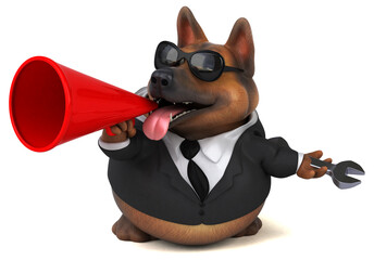 German shepherd dog - 3D Illustration