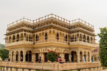 Fototapeta na wymiar Jaipur, Rajasthan, India; Feb, 2020 : architecture of the City Palace, Jaipur, Rajasthan, India