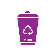 The concept of metal recycling, waste sorting, separation of material, recycling. Zero waste, conscious purification of the environment