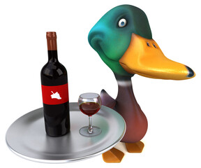 Fun duck - 3D Illustration