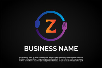 Unique Logo Template Restaurant letter z Monogram
