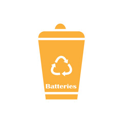 The concept of recycling batteries, sorting garbage separation of material, recycling. Zero waste, conscious purification of the environment