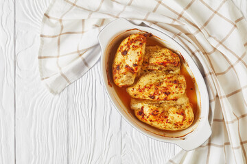 oven baked juicy and spicy chicken breasts