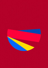 Golden Yellow color Crossing lines generativeart style colorful illustration