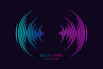 Sound wave equalizer suitable for poster, background or etc. Music soundwave design isolated on light gray backdrop. Vector Illustration - obrazy, fototapety, plakaty