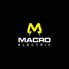 Bold logo design of electric industry on clean background colurs - EPS10 - Vector.