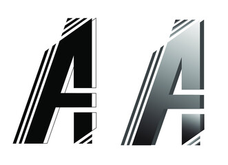 an element for a logo or a ready-made logo for a word with a capital letter "A". Vector