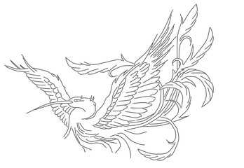 tattoo beautiful heat bird drawing