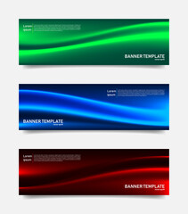 Set of abstract banners template.