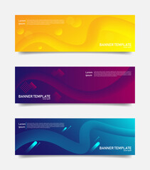 Set of abstract banners template.