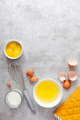 Yolks and squirrels in the kitchen cooking