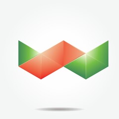 Obraz premium w letter logo