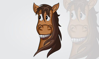 Funny Horse Head Mascot Vector Design. Anyone can use This Design Easily.