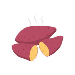 vector illustration of a sweet potato, Japanese sweet potato